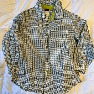 Tea Collection Boys Long Sleeve Button Down Size 5